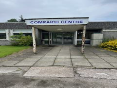 Entrance to the Comraich Centre at Mid Argyll Hospital